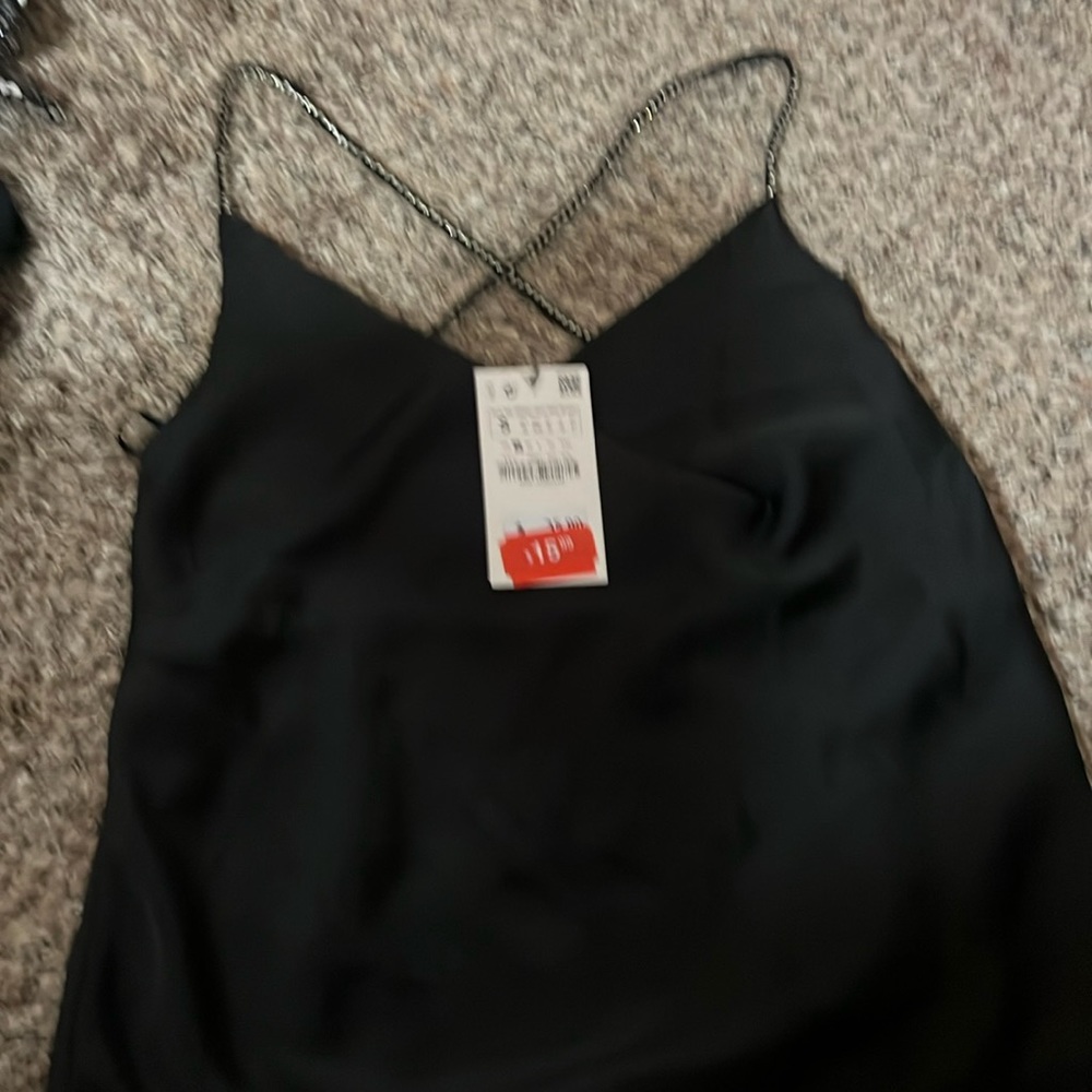 Zara satin tank